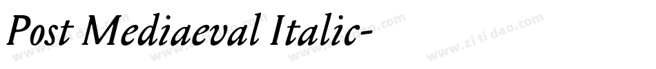 Post Mediaeval Italic字体转换